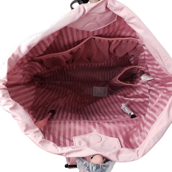 Victoria’s Secret The Live On Point Cinch-Top Backpack - Blush Nylon NWT main image 10